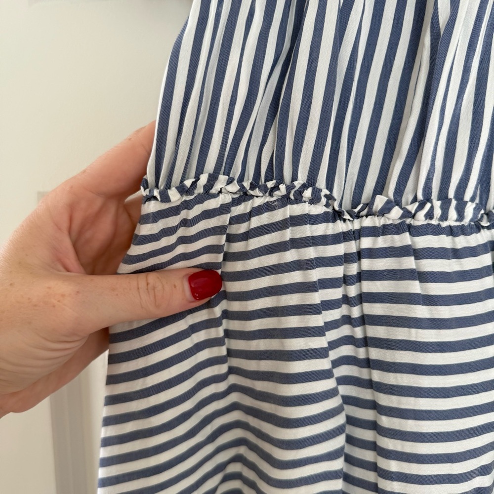 Ann Taylor LOFT Meadow Stripe Ruffle Dress - Picture 6 of 10